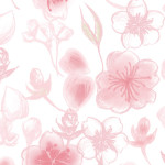 桜のシームレスパターン(Pavish Pattern)