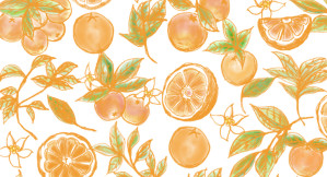 非常に大きな幸運を表すマンダリンオレンジのパターン