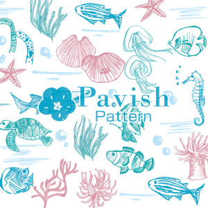 海の生き物のパターン【Pavish Pattern】