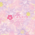 ユキワリイチゲとライラックのパターン【Pavish Pattern】