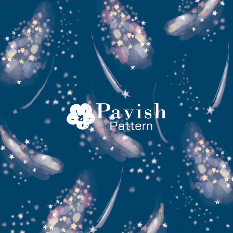 ミルキーウェイ ネイビー【Pavish Pattern】