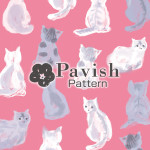 HAPiNSコラボ ねこのパターン(ピンク)【Pavish Pattern】