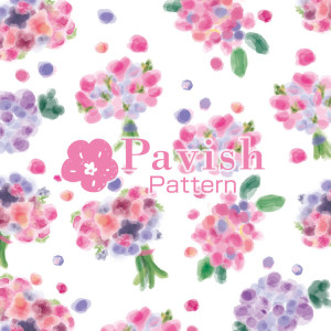 HAPiNSコラボ 花束パターン ピンク【Pavish Pattern】