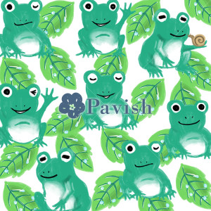 癒し系のカエル【Pavish Pattern】