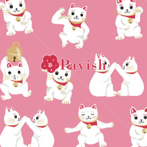 招き猫のパターン【Pavish Pattern】