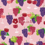 ワインとぶどうのパターン【Pavish Pattern】